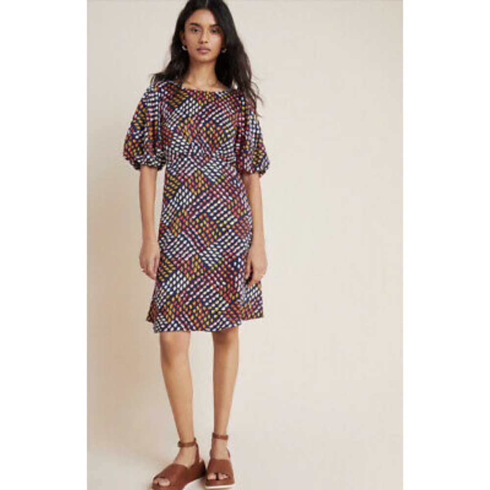 Anthropologie Maeve Blue ‘Melody’ Puff Mini Dress